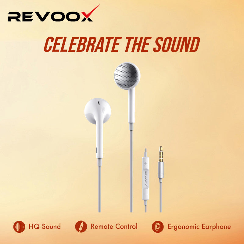 🎧 REVOOX RE-E09 Wired Earphones – 3.5mm Jack 🔊